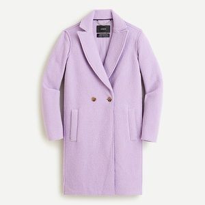 J Crew Daphne Topcoat Italian Boiled Wool Lavender